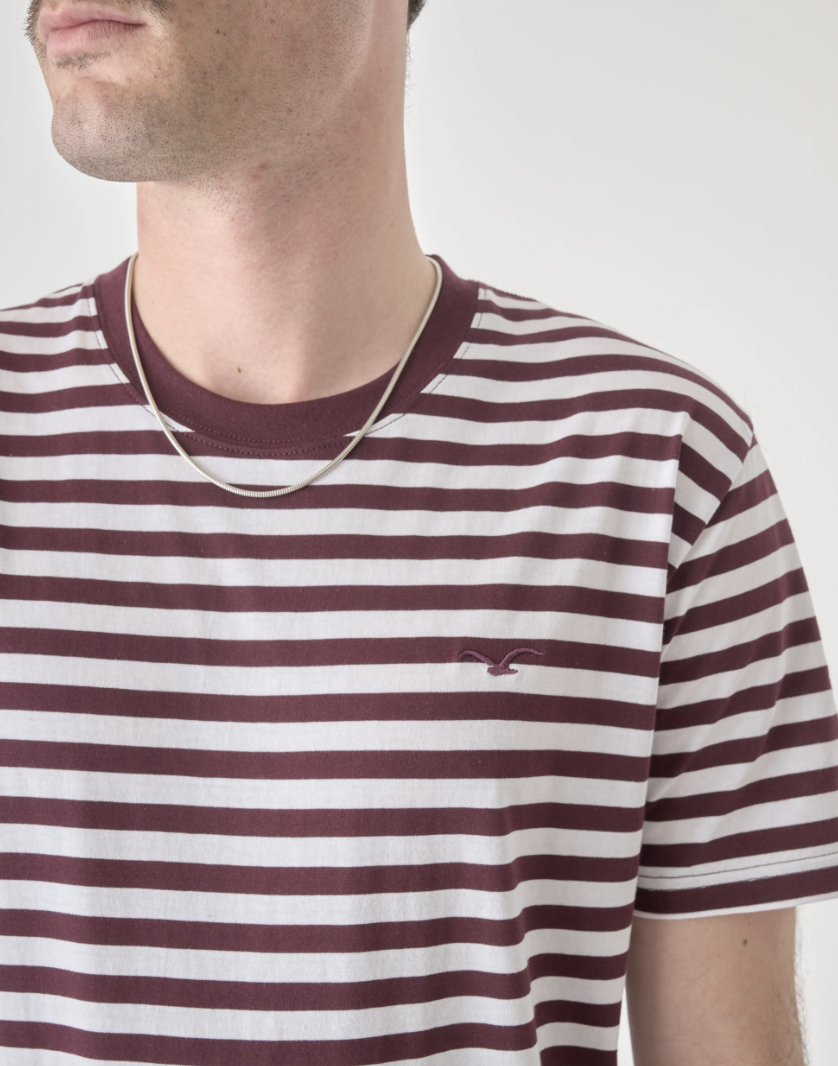 Cleptomanicx Ligull Winetasting Stripe Tee T-Shirt Herren gestreift